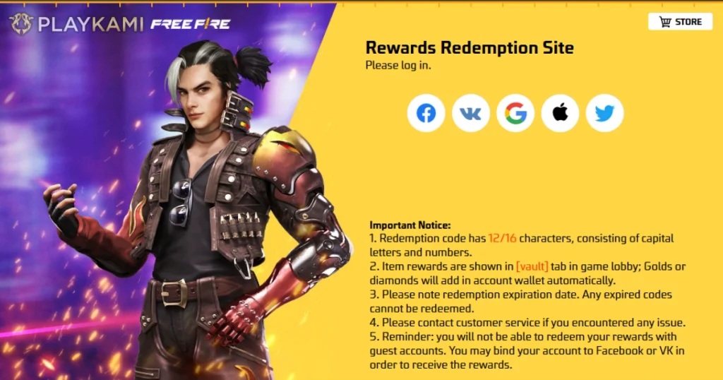 Klaim Kode Redeem FF Terbaru